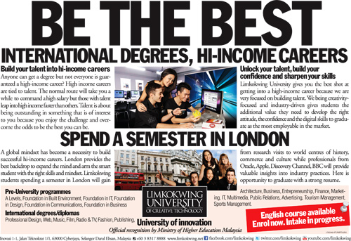 Be the best : International degrees, hi-income careers