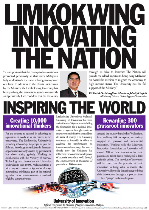 Limkokwing innovating the nation
