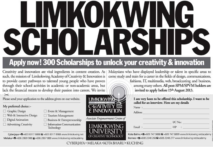 Limkokwing Scholarships