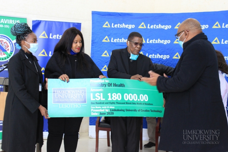 Limkokwing University donates M180 000.00 worth of goods to Lesotho’s Ministry of Health to help prevent the spread of Covid-19