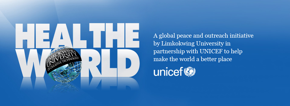 Heal the World - A peace initiative developed by Limkokwing University and UNICEF as a global effort to make peace a reality for individuals from war-torn countries